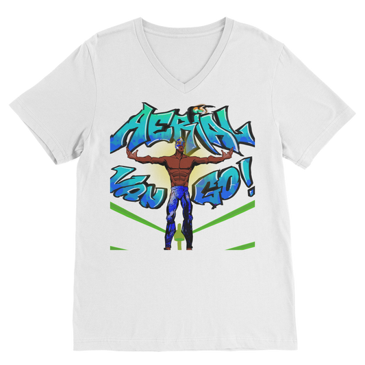 "Art Redeemer" - Aerial Van Go (USA) V Neck Tee