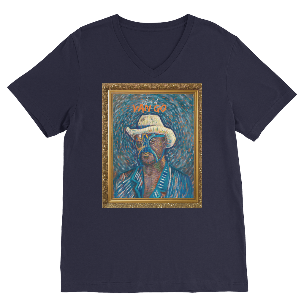 "Self Portrait" - Aerial Van Go (USA) V Neck Tee