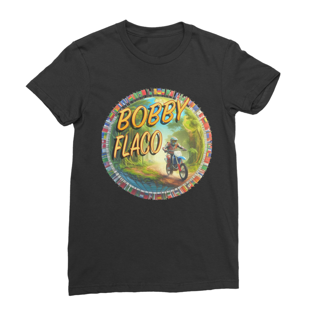 "Bike the World" Bobby Flaco - USaA Women's Wear T-Shirt