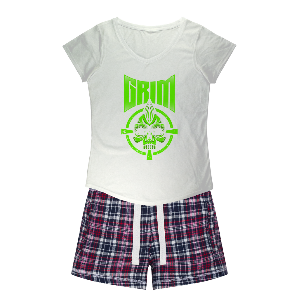 Mr. Grim "Target" Women's Pajamas w/ Flannel Shorts
