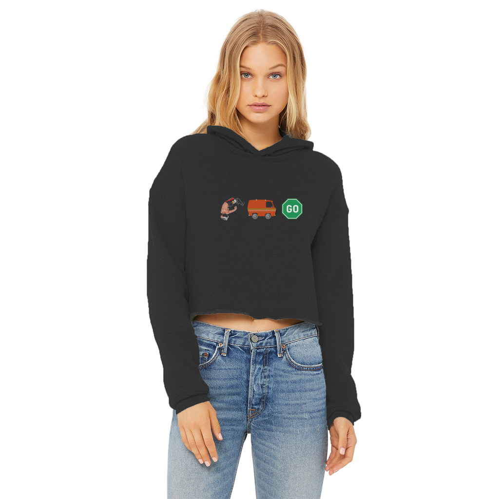 "You Can't Stop" Aerial Van Go - USA Women's Wear Crop Top Hoodie