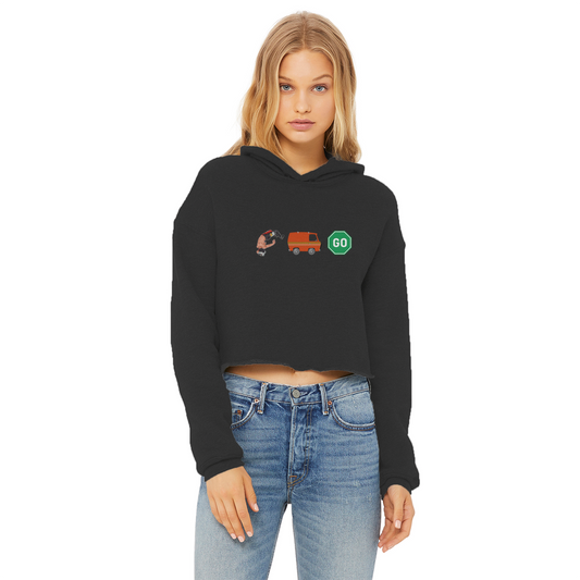 "You Can't Stop" Aerial Van Go - USA Women's Wear Crop Top Hoodie