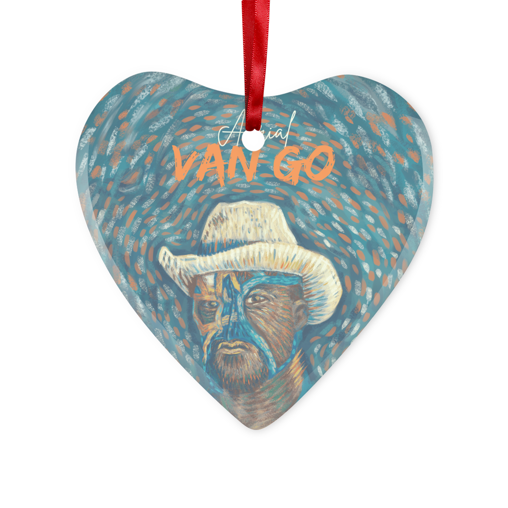"Self Portrait" - Aerial Van Go (USA) Glass Hanging Ornament