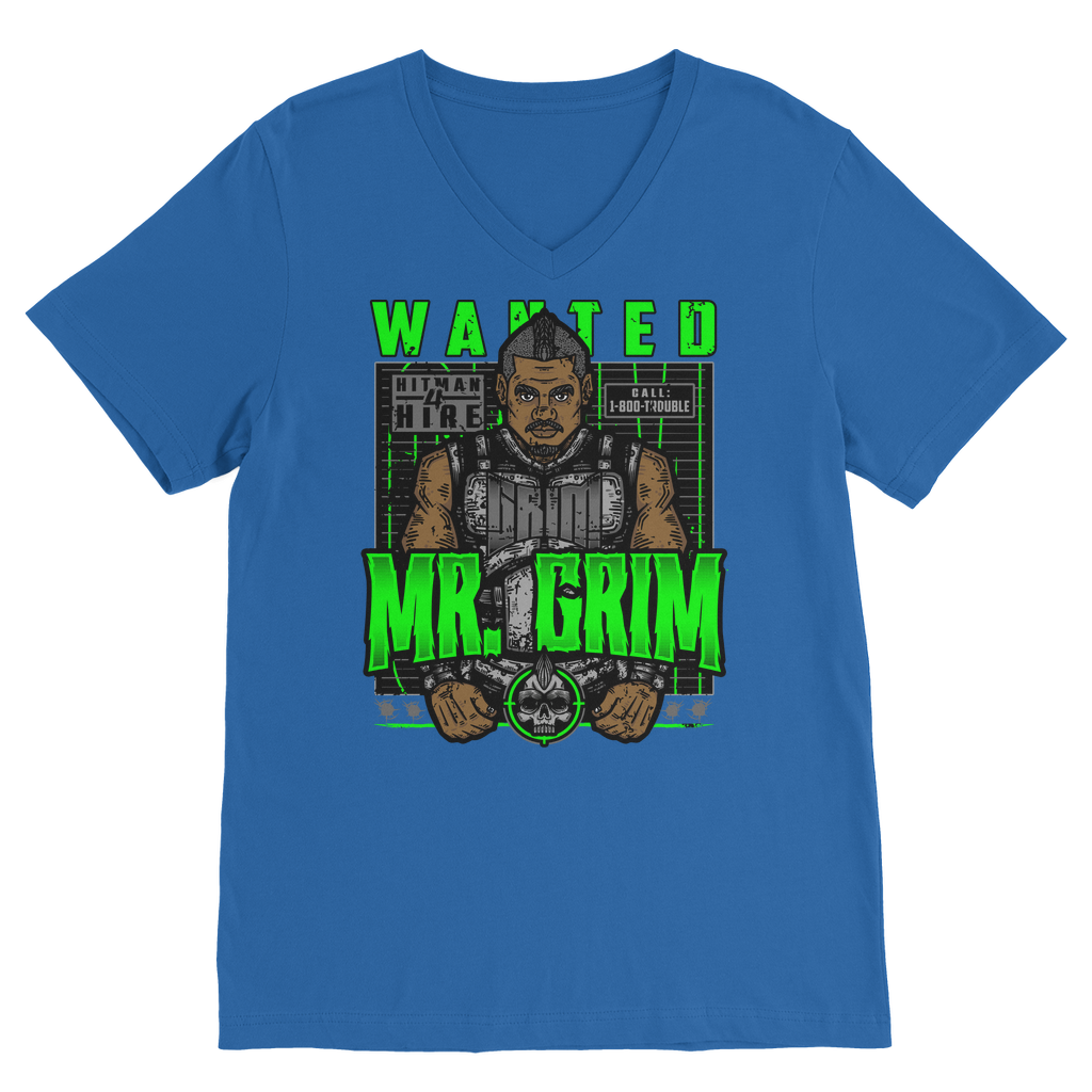 MR. Grim "Wanted" Unisex V Neck Tee