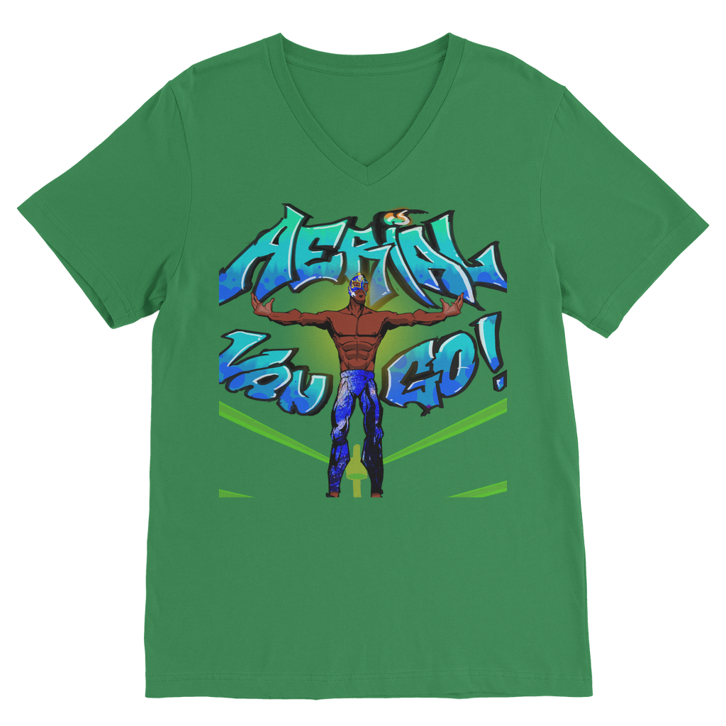 "Art Redeemer" - Aerial Van Go (USA) V Neck Tee