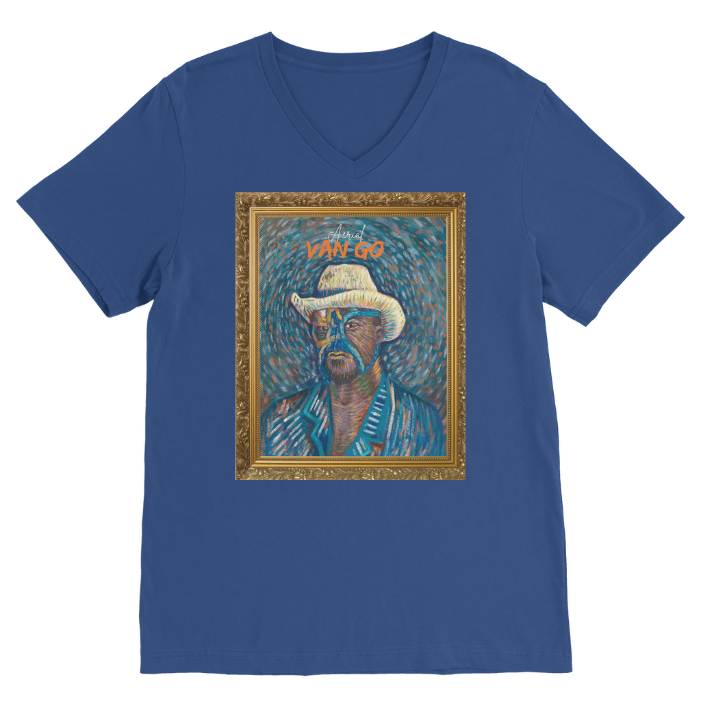 "Self Portrait" - Aerial Van Go (USA) V Neck Tee