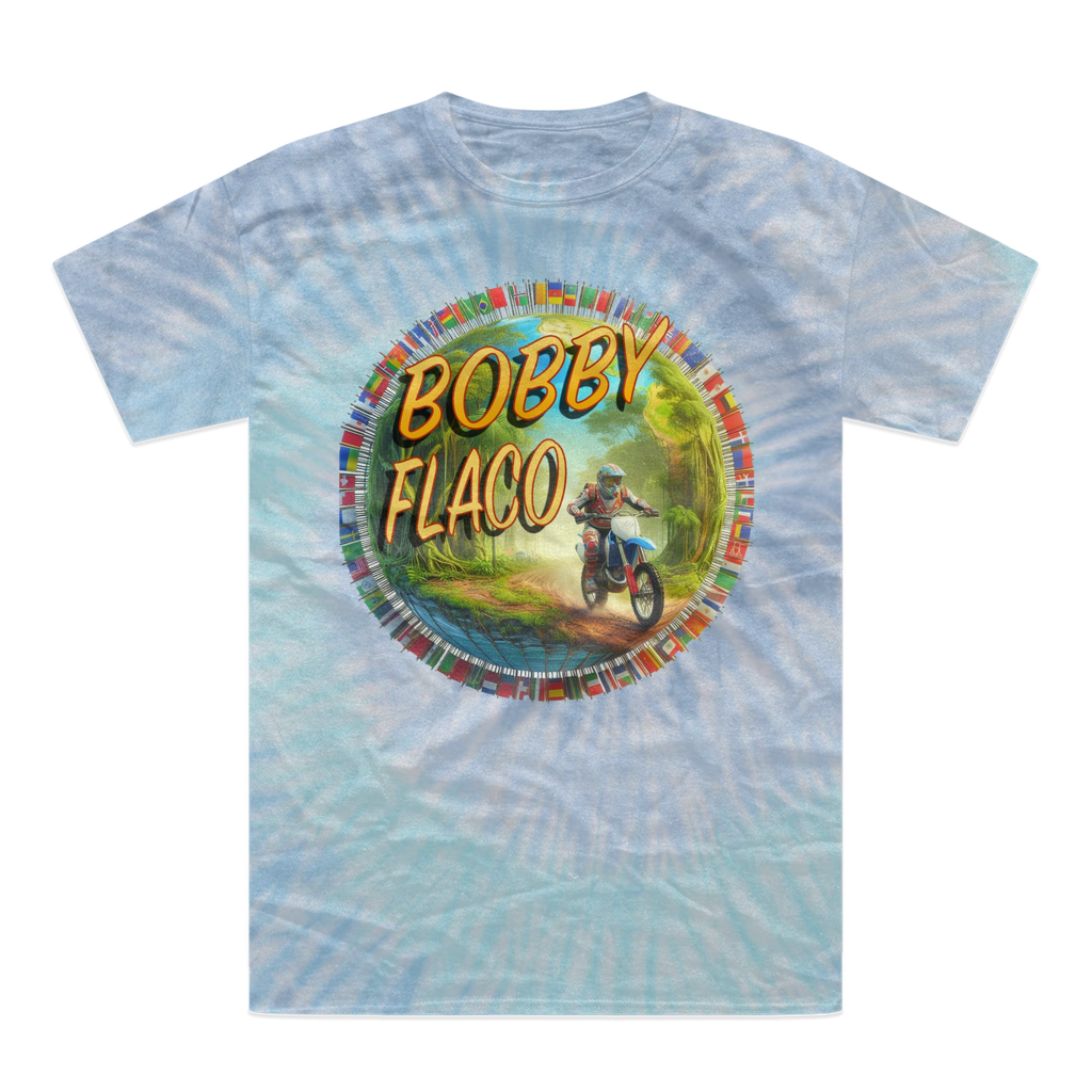 "Bike the World" Bobby Flaco - USaA Tie-Dye T-Shirt