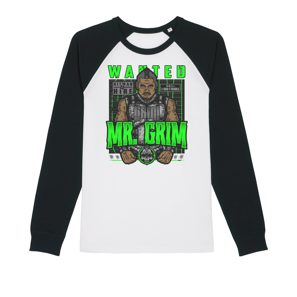 MR. Grim "Wanted" Premium Raglan Long Sleeve Shirt