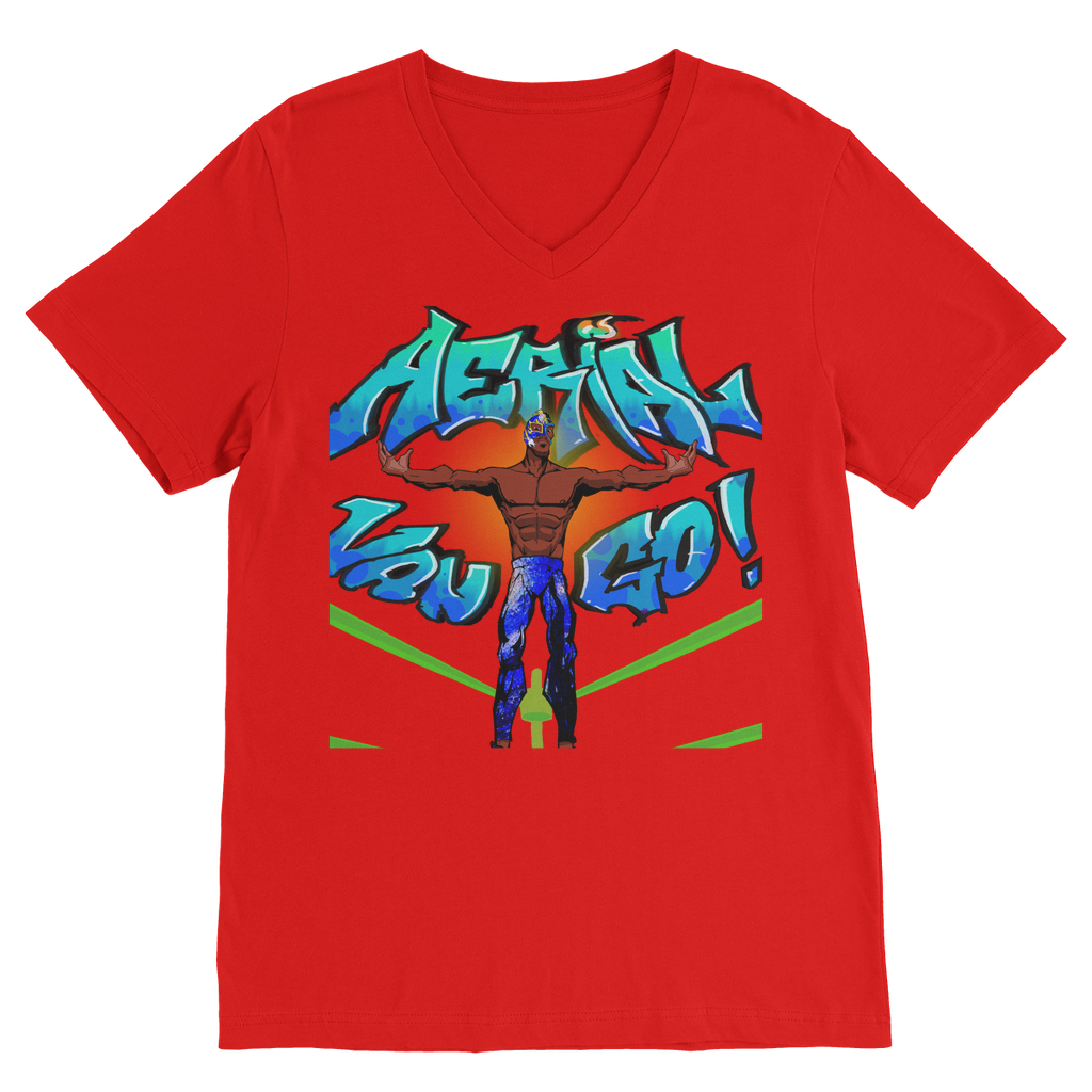 "Art Redeemer" - Aerial Van Go (USA) V Neck Tee