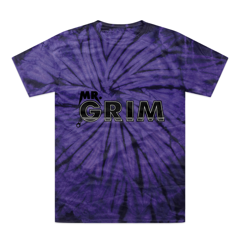 MR. Grim "Zipped Up" Tonal Spider Tie-Dye T-Shirt