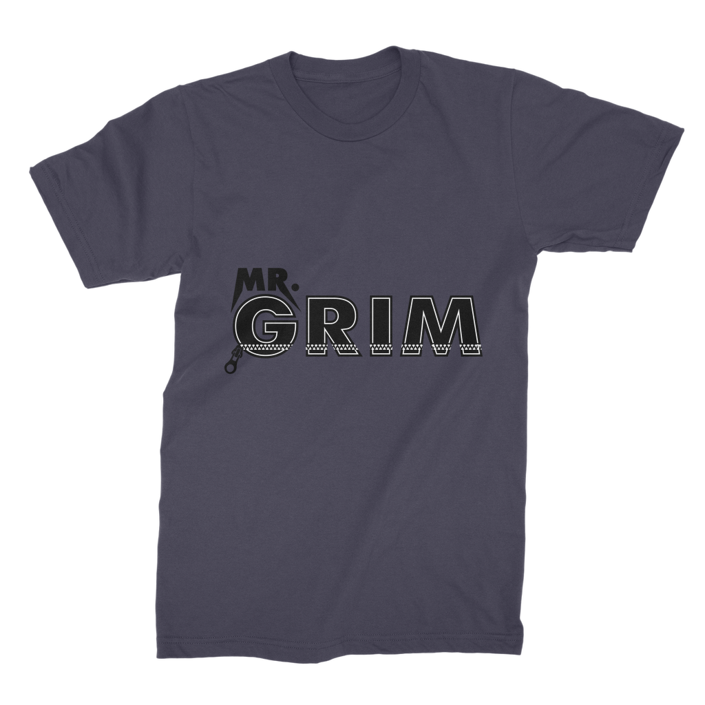 MR. Grim "Zipped Up" Premium Jersey Adult T-Shirt