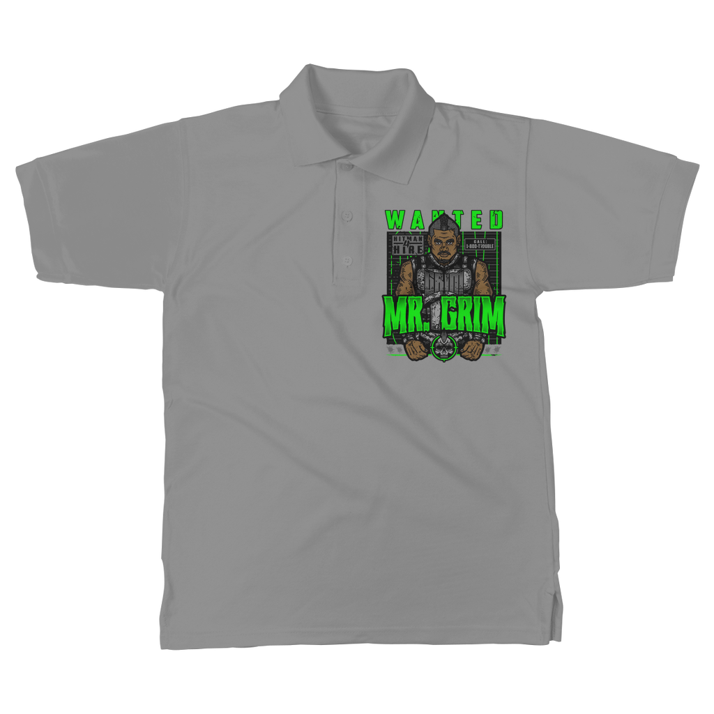 MR. Grim "Wanted" Unisex Adult Polo Shirt
