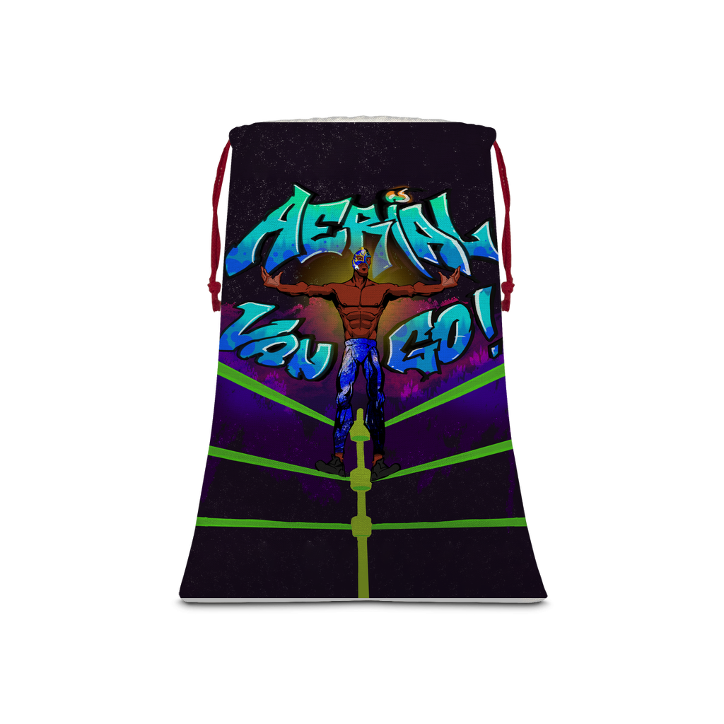 "Art Redeemer" - Aerial Van Go (USA) Drawstring Bag