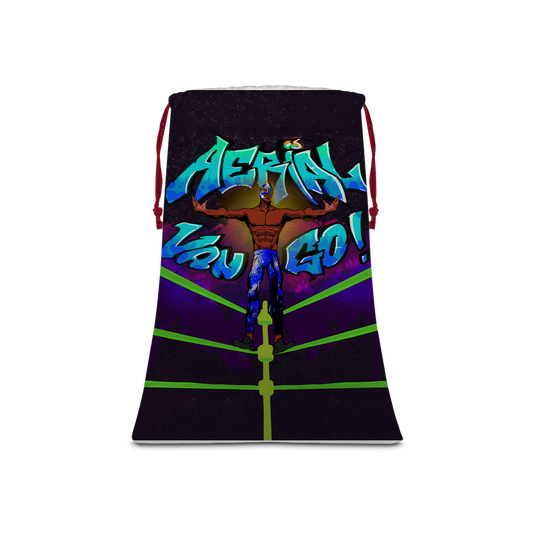 "Art Redeemer" - Aerial Van Go (USA) Drawstring Bag