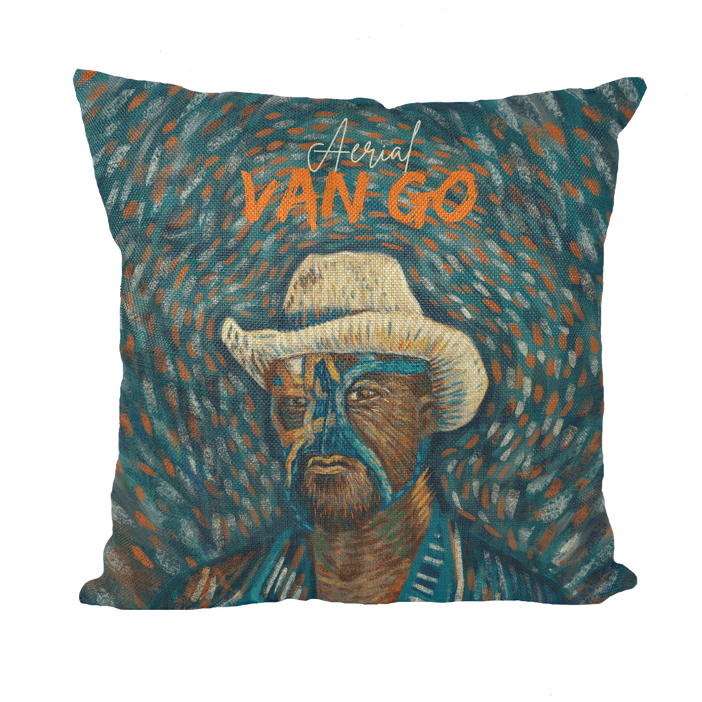 "Self Portrait" - Aerial Van Go (USA) Throw Pillow