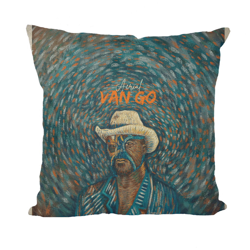 "Self Portrait" - Aerial Van Go (USA) Throw Pillow