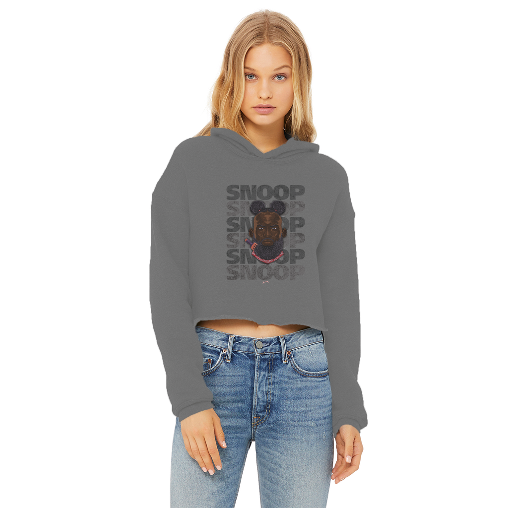 Snoop Strikes (USA) "SNOOP" Women's Wear Crop Top Hoodie