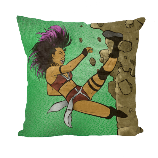 Zeda Zhang (USA) "Kick" Throw Pillow