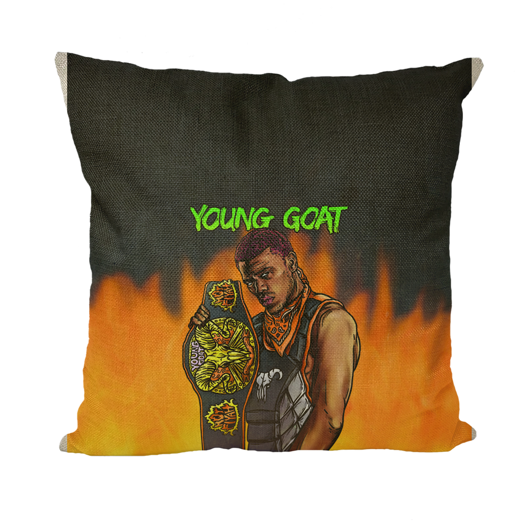 Myron Reed (USA) "Young Goat" Throw Pillow