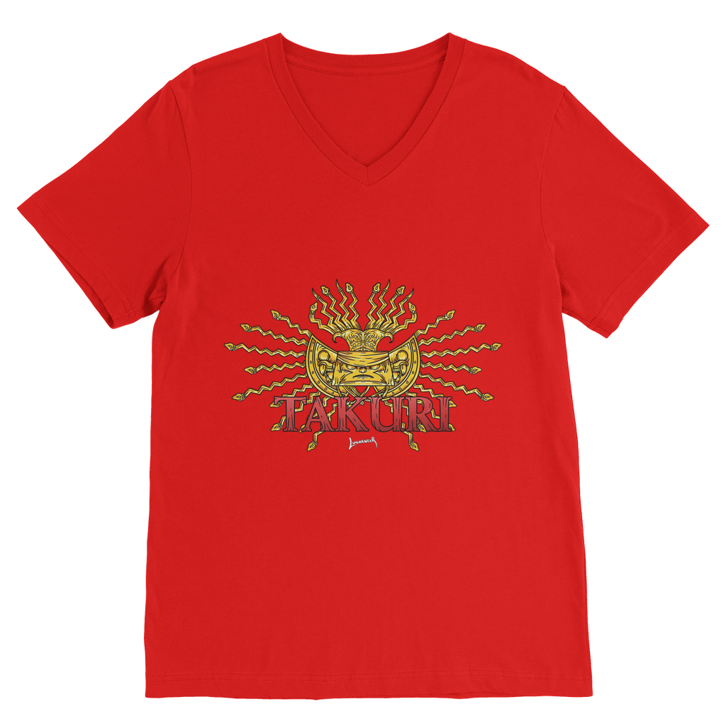 Takuri (USA) "Golden Sun" V Neck Tee