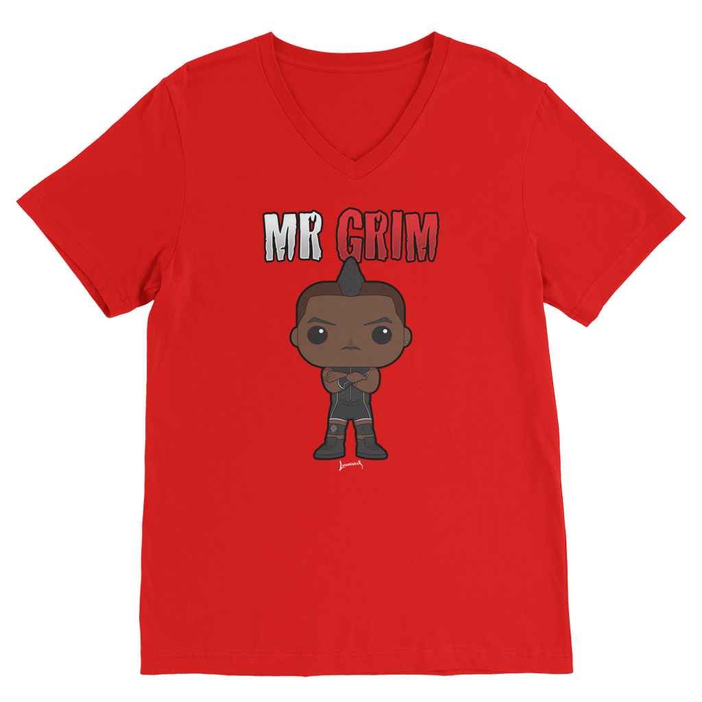 Mr Grim (USA) "Lil Mr Grim" V Neck Tee