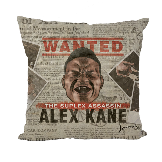 Alex Kane (USA) "Wanted" Throw Pillow