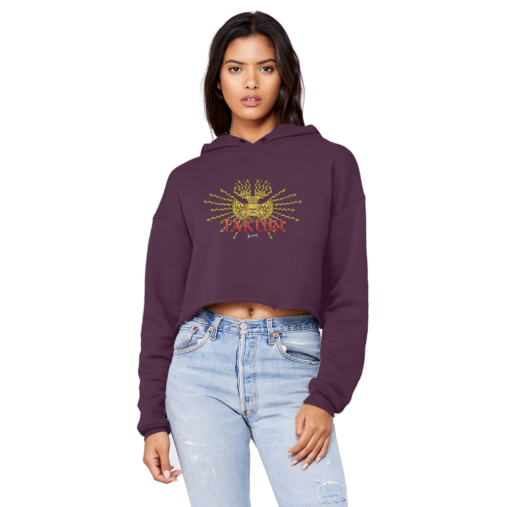 Takuri (ECU) "Golden Sun" Unisex Crop Top Boyfriend Hoodie