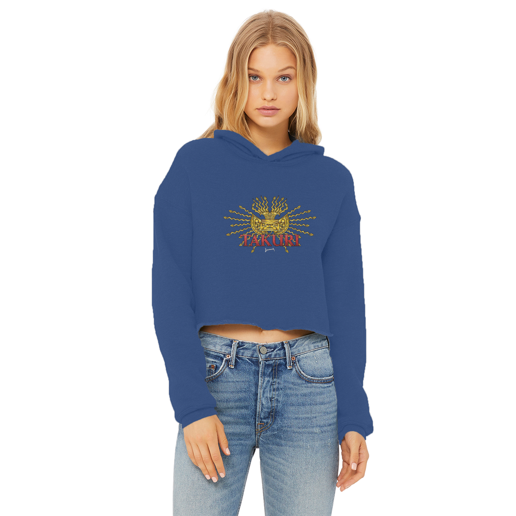 Takuri (ECU) "Golden Sun" Women's Wear Crop Top Hoodie