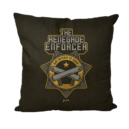 Renegade Enforcer (USA) "My Word is Law" Throw Pillow