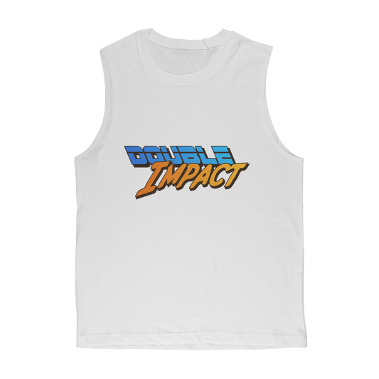 Double Impact (USA) Blue and Orange Muscle Tank Top