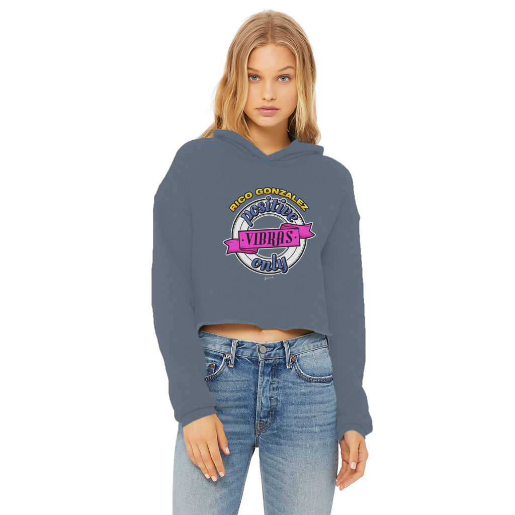 Rico Gonzalez (MEX) "Positive Vibras" Women's Wear Crop Top Hoodie