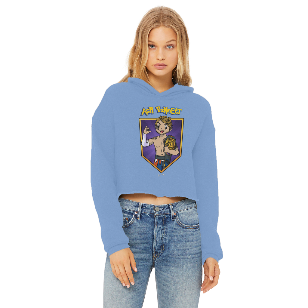 Ash Bennett (USA) "Champ" Women's Wear Crop Top Hoodie