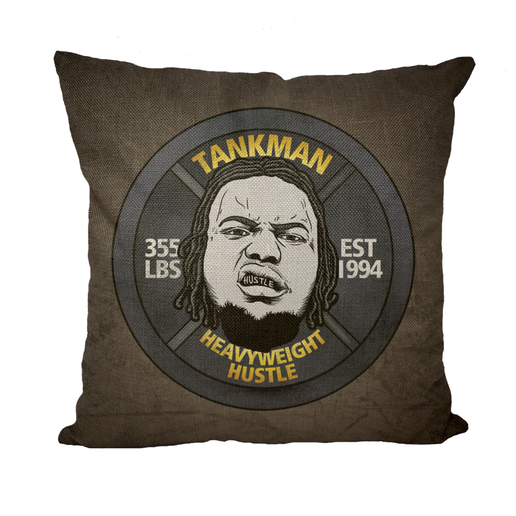 Calvin Tankman (USA) "Heavyweight Hustle" Throw Pillow
