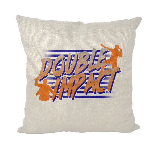 Double Impact (USA) "Logo" Throw Pillow with Insert