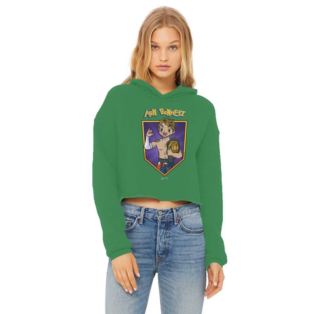 Ash Bennett (USA) "Champ" Women's Wear Crop Top Hoodie