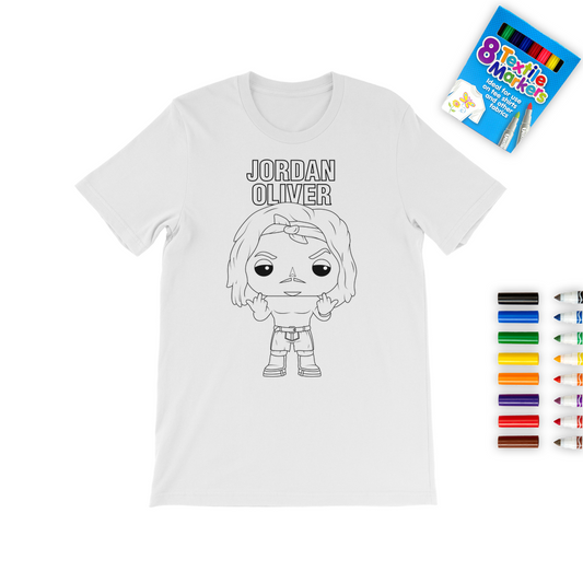 Jordan Oliver (USA) "Lil Jordan" Color Me! Tee with Marker Set