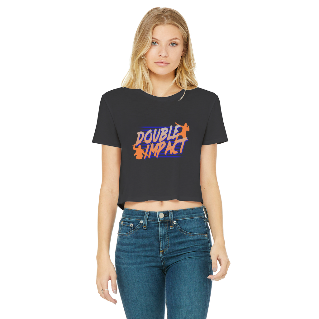 Double Impact (USA) "Logo" Women's Wear Crop Top