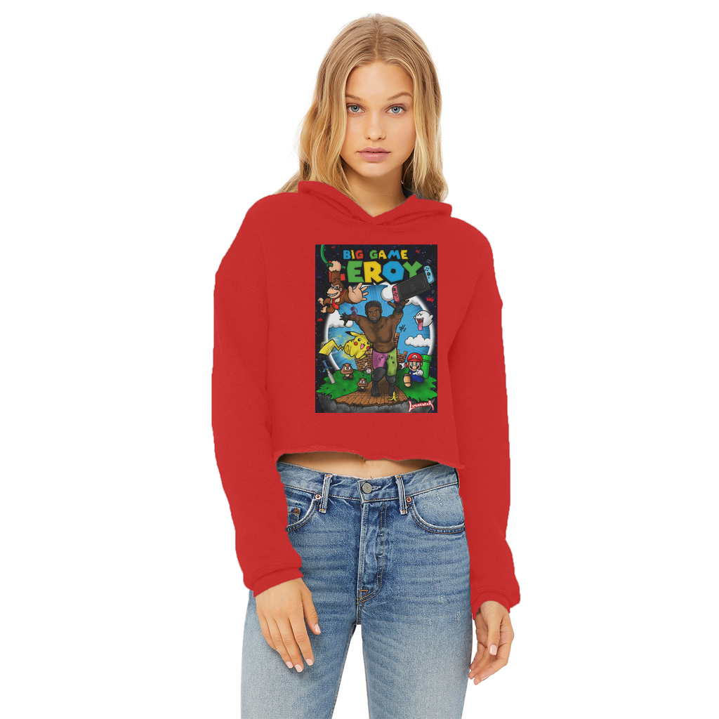 Get your game on! (USA) "Leroy Green" Women's Wear Crop Top Hoodie