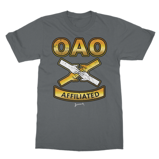 Over All Obstacles (USA) "Coat of Arms" Unisex Heavy Cotton Tee