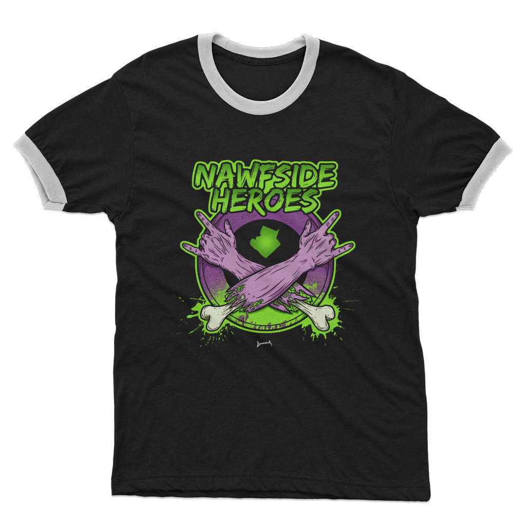 Nawfside Heroes (USA) "Coat of Arms" Ringer Tee