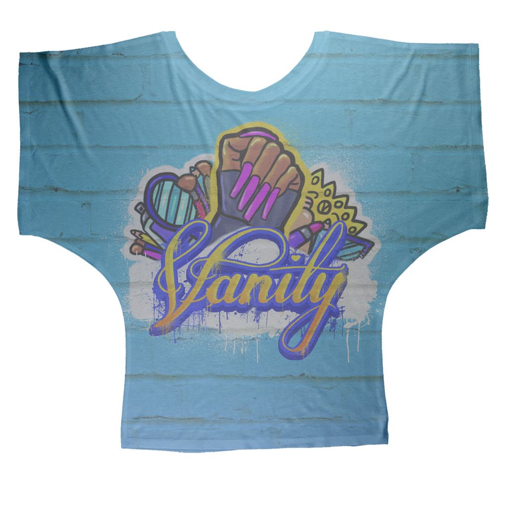 Vanity (USA) "Wall Glam" Women's Wear Batwing Top