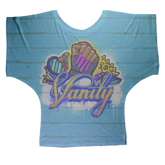 Vanity (USA) "Wall Glam" Women's Wear Batwing Top