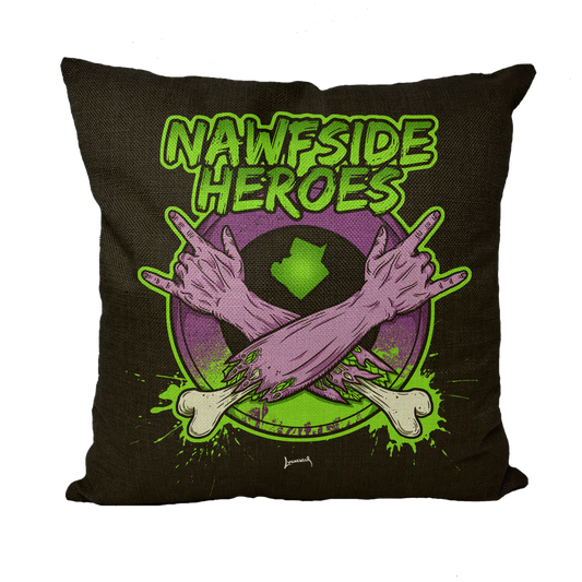Nawfside Heroes (USA) "Coat of Arms" Throw Pillow