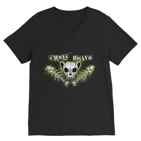 Chris Bravo (BOL) "Fish Bonez" V Neck Tee