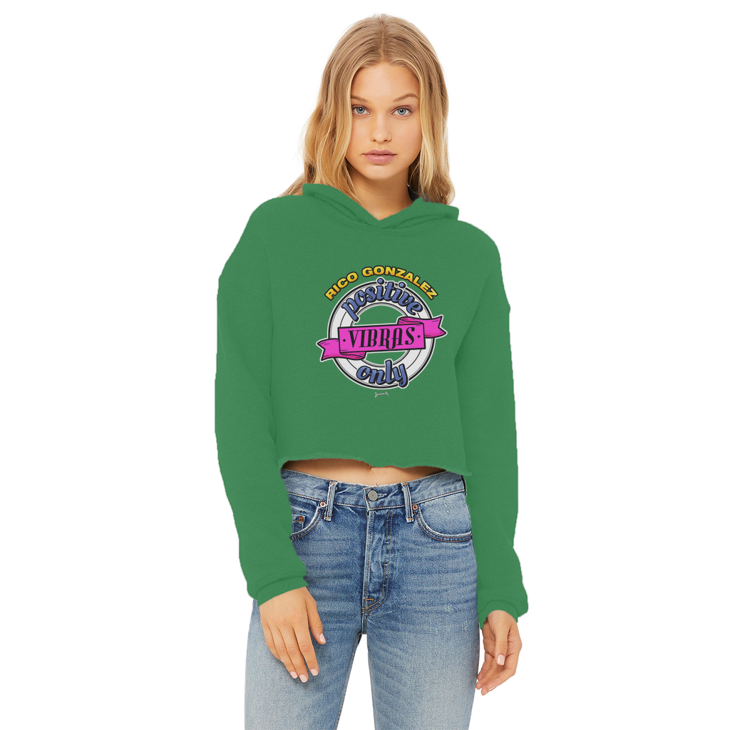 Rico Gonzalez (MEX) "Positive Vibras" Women's Wear Crop Top Hoodie