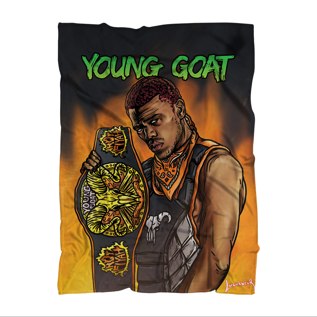 Myron Reed (USA) "Young Goat" Throw Blanket