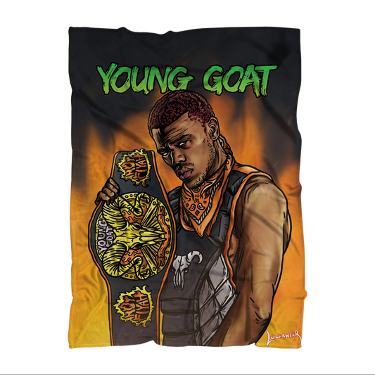 Myron Reed (USA) "Young Goat" Throw Blanket
