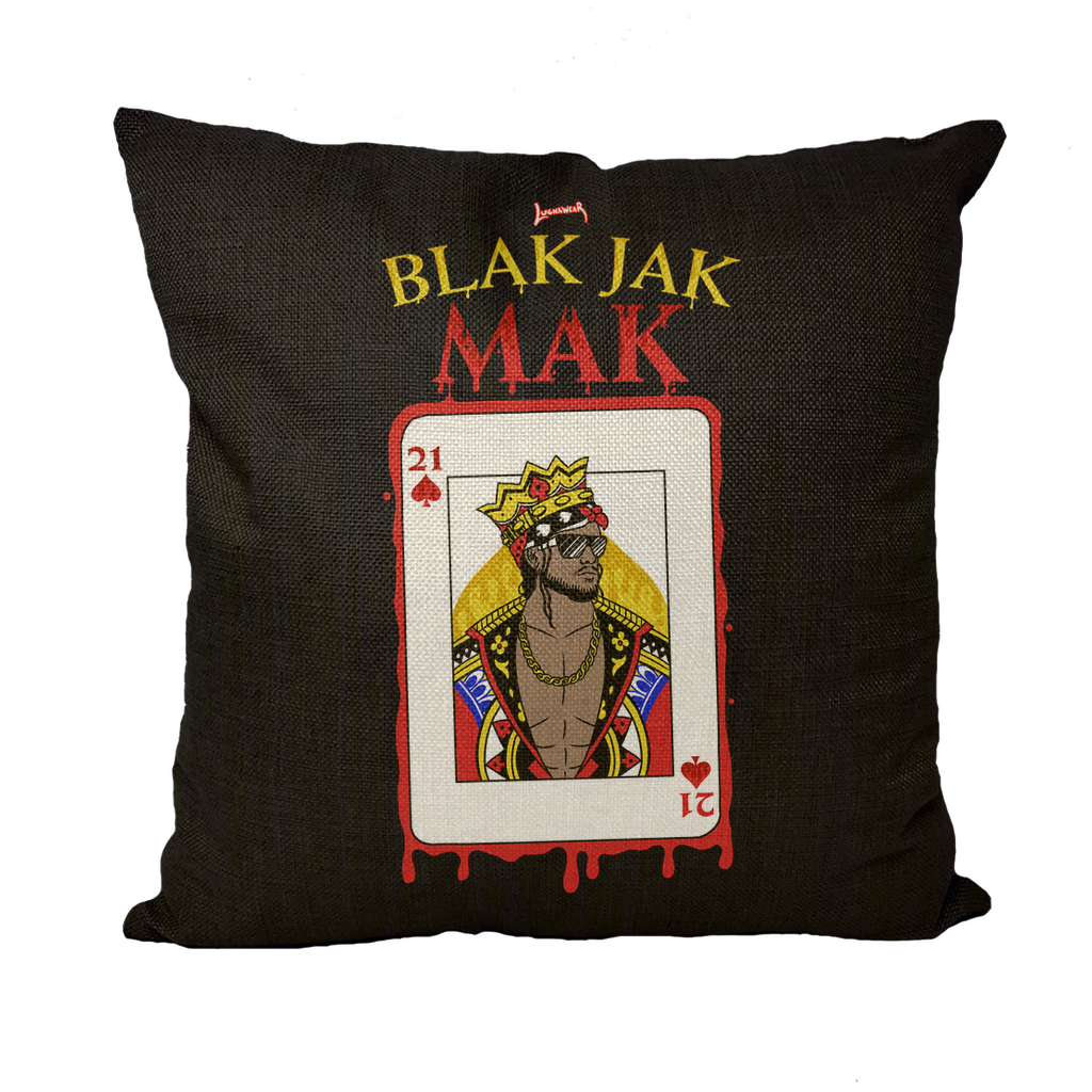 Blak Jak Mak (USA) "King" Throw Pillow