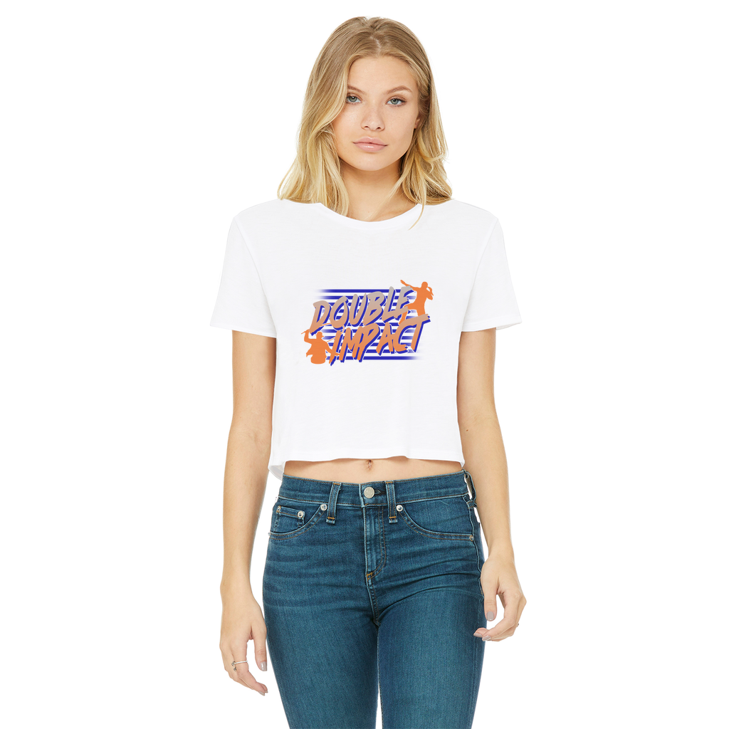 Double Impact (USA) "Logo" Women's Wear Crop Top