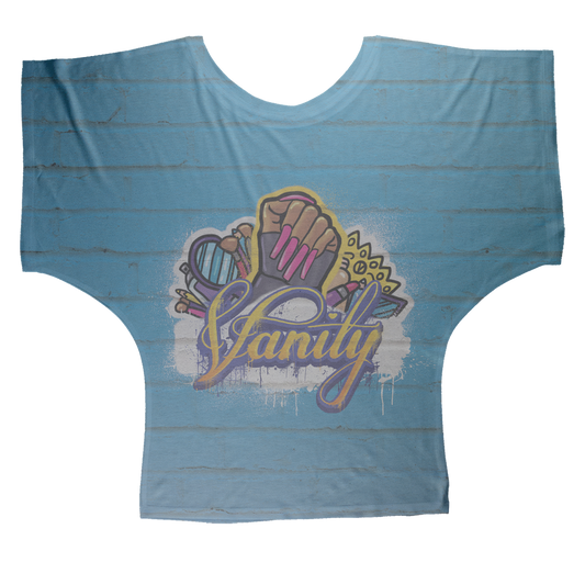 Vanity (USA) "Wall Glam" Women's Wear Batwing Top